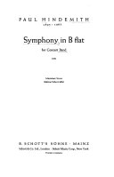 Symphony in B flat, for concert band /