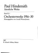 Orchesterwerke 1916-30 /