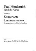 Konzertante Kammermusiken I /