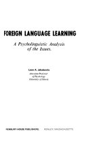 Foreign language learning; a psycholinguistic analysis of the issues