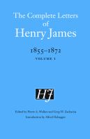 The complete letters of Henry James, 1855-1872 /
