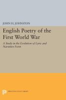 English Poetry of the First World War /