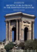 Architecture in France in the eighteenth century /