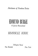 Edmund Burke: a genius reconsidered.