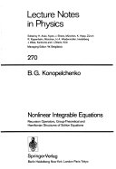 Nonlinear integrable equations : recursion operators, group theoretical and Hamiltonian structures of soliton equations /