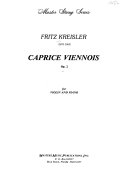 Caprice viennois : op. 2, for violin and piano /