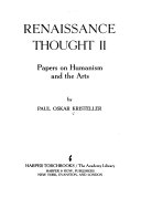 Renaissance thought II; papers on humanism and the arts.