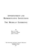 Apportionment and representative institutions: the Michigan experience,