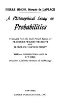 A philosophical essay on probabilities /