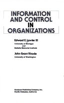 Information and control in organizations /