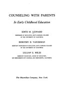 Counseling with parents in early childhood education