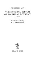 The natural system of political economy : 1837 /