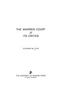 The Warren Court & its critics
