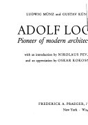 Adolf Loos, pioneer of modern architecture