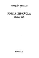 Poesía española siglo XX /