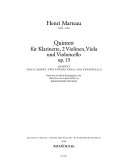 Quintett für Klarinette, 2 Violinen, Viola und Violoncello, op. 13 = Quintet for clarinet, two violins, viola, and violoncello /