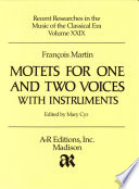 Motets for one and two voices with instruments /