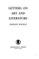 Letters on art and literature,