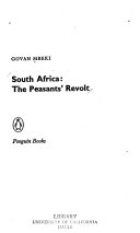 South Africa: the peasants' revolt
