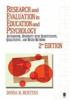 Research and evaluation in education and psychology : integrating diversity with quantitative, qualitative, and mixed methods /