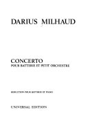 Concerto pour batterie et petit orchestre : réduction pour batterie et piano /