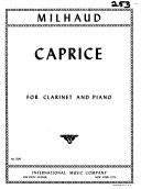 Caprice, for clarinet and piano.