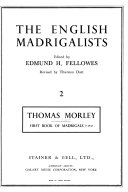 First book of madrigals : 1594 /