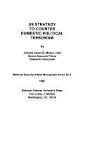 US strategy to counter domestic political terrorism /