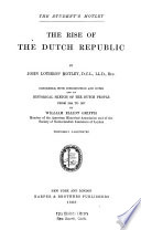 The rise of the Dutch republic,