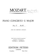 Piano concerto, G major, no. 17, K. 453, with the composer's cadenzas /