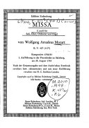 Missa, C moll für Soli, Chor, Orchester und Orgel, K.V. 427 (417a)