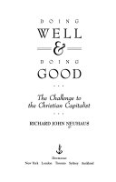 Doing well & doing good : the challenge to the Christian capitalist /