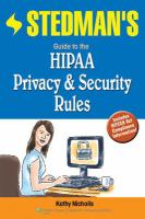 Stedman's guide to the HIPAA privacy rule /