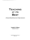 Teaching at its best : a research-based resource for college instructors /