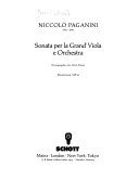 Sonata per la grand' viola e orchestra /