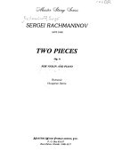 Two pieces : (Morceaux de Salon) ; op. 6 ; for violin and piano /