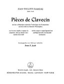 Pièces de clavecin, mit den vollständigen originalen Textbeilagen des Komponisten und mit mehreren Faksimile-Wiedergaben;