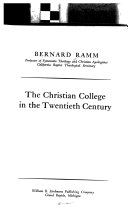 The Christian college in the twentieth century.