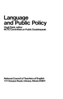 Language and public policy /