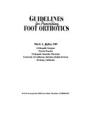 Guidelines for prescribing foot orthotics /