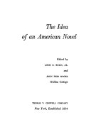 The idea of an American novel,