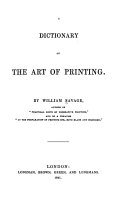A dictionary of the art of printing.