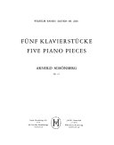 Fünf Klavierstücke = Five piano pieces. Op. 23.