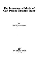 The instrumental music of Carl Philipp Emanuel Bach /
