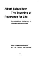 The teaching of reverence for life.