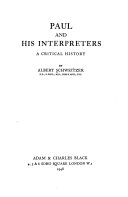 Paul and his interpreters : a critical history /