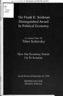 How our economy stands up to scrutiny : acceptance paper /
