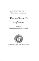 Thomas Shepard's Confessions /