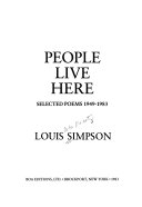 People live here : selected poems 1949-1983 /