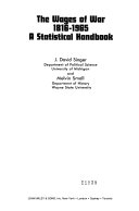 The wages of war, 1816-1965: a statistical handbook